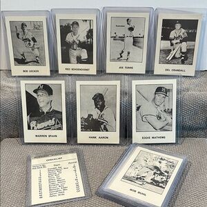 Vintage 1978 T.C.C. Milwaukee Braves Greats 16 Card Collection
